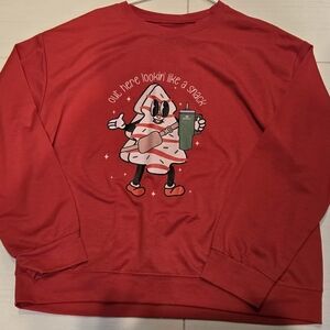 Red Graphic Christmas Sweater